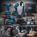 Kit Completo de Herramientas de Perforación, Corte e Impacto MaxFusion + REGALO: Batería Extra y Accesorios Complementarios